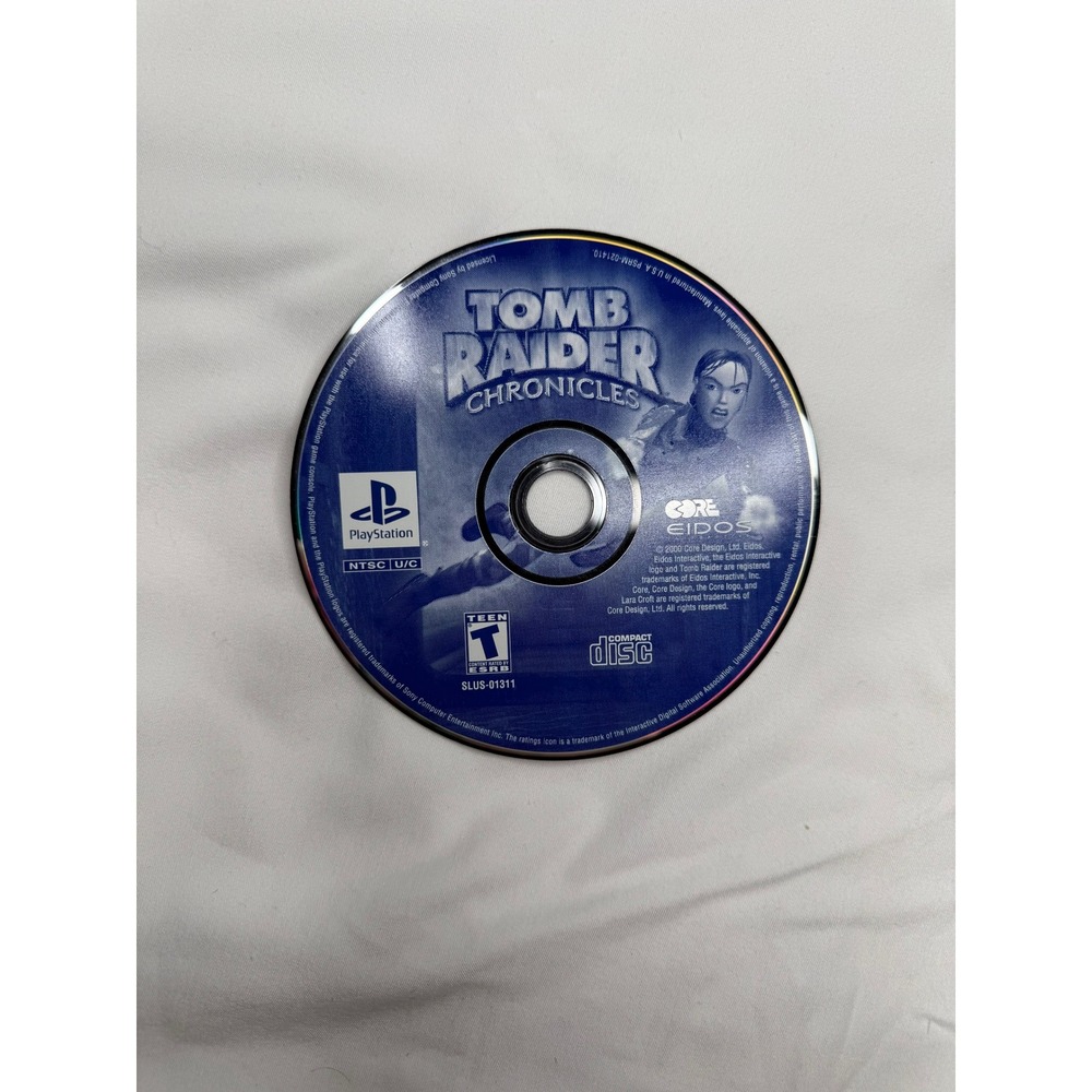 Tomb Raider Chronicles Sony PlayStation PS1 2000 SLUS-01311 Disc Only Retro Game